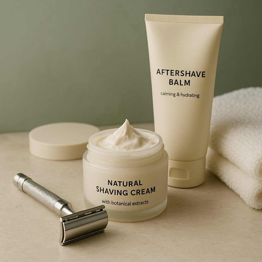 Proper shaving technique demonstration for preventing razor bumps